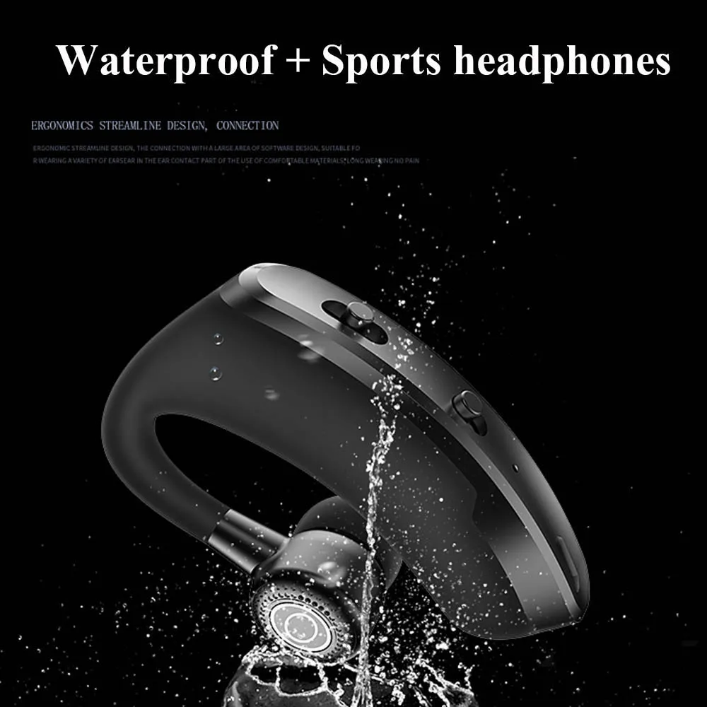 Écouteurs sans fil Bluetooth V9, mains libres, Business, casque avec micro, réduction du bruit de conduite