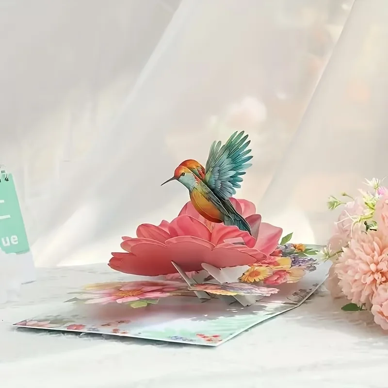 Elegante 3D-Pop-Up-Geburtstagskarte für persönliche Botschaften, hochwertiges Papier – perfekt für Geburtstage, Jubiläen, für jeden.