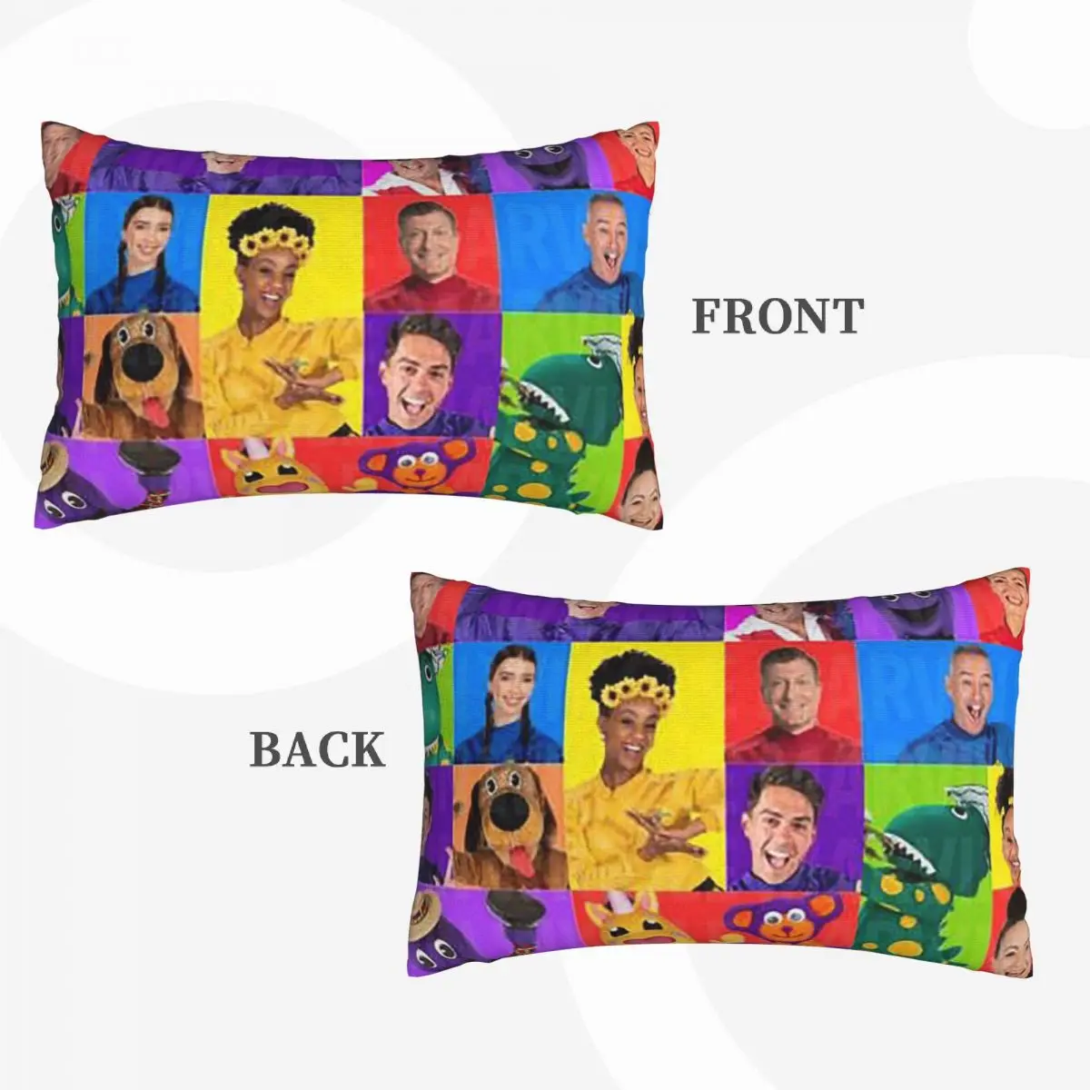 The Wiggles Tv Show Music Band Rectangle Pillowcase غطاء الوسادة ديكور غرفة النوم سرير المنزل الراحة رمي وسادة