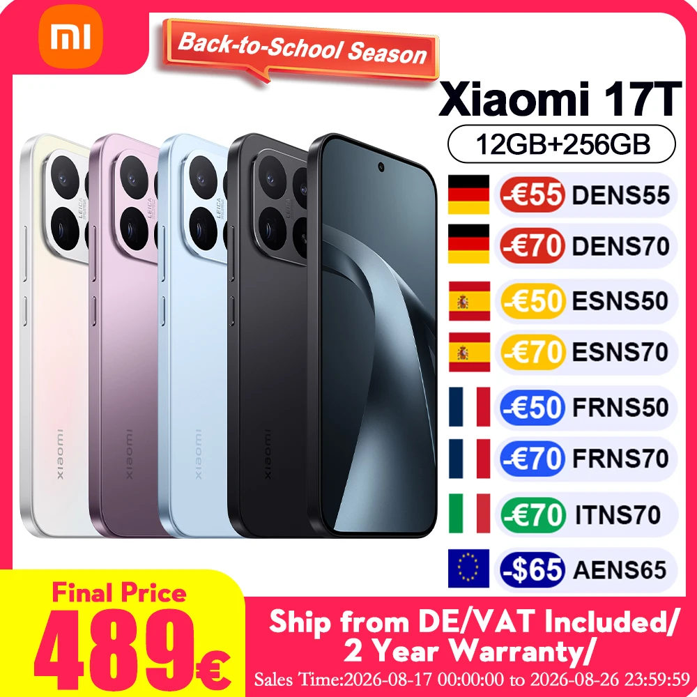Versión Global Xiaomi 17T, Teléfono Móvil con Pantalla AMOLED HDR10 de 6.59», L…