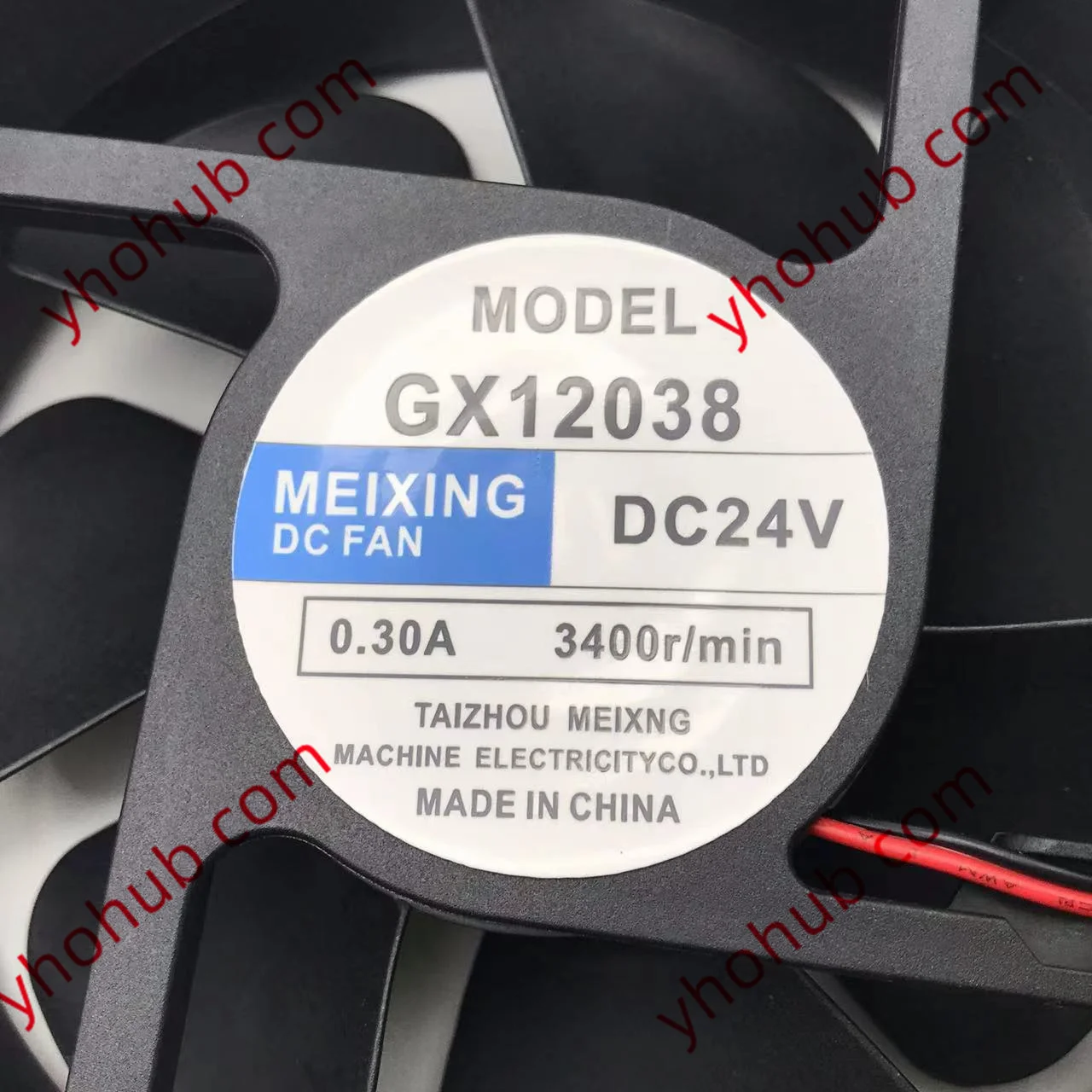 MEIXING – ventilateur de refroidissement pour serveur, 2 fils, GX12038 DC 24V 0.30A 120x120x38mm, 3400R/min