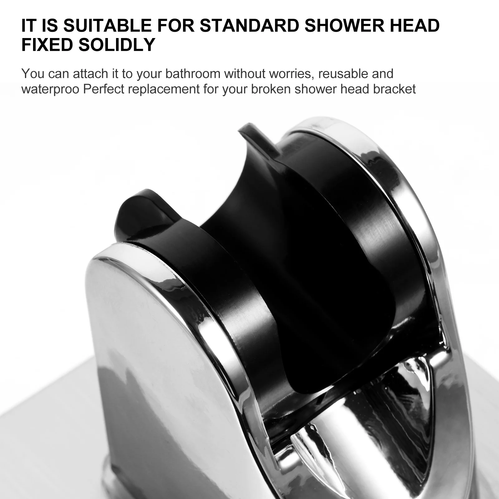 

2Pcs Shower Head Bracket Bathroom Durable Adjustable Shower Head Holder Hook Design Lightweight Replacement Wall Mount