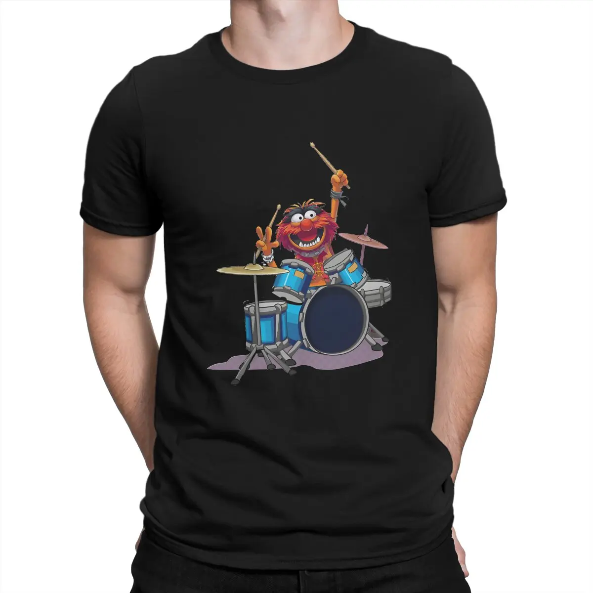 Animal Drummer The Muppet Show T Shirt Grunge O-Neck TShirt Polyester Clothes