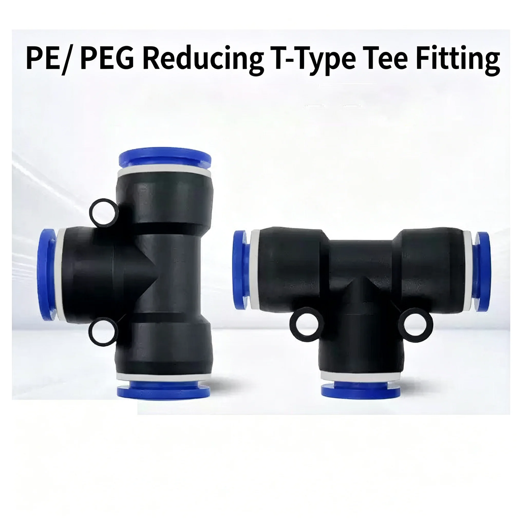 100pcs 50pcs Lot PE Pneumatic Fittings Fitting Plastic T Type 3-way For 4mm 6mm 8mm 10mm Tee Tube Quick Connector Slip Lock