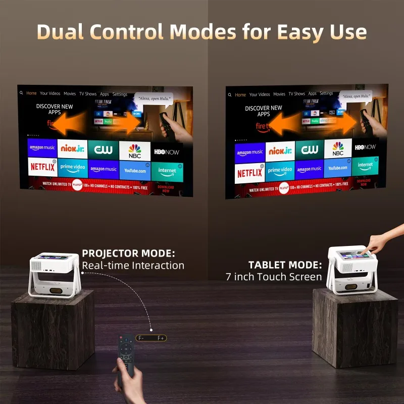 XBJ A5Pro Smart Double Touchscreen Projector 1080P HD Projector