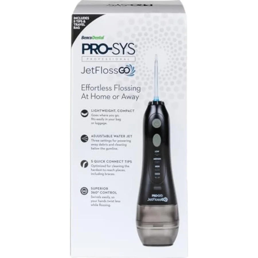 

JetFloss GO Cordless Water Flosser Rechargeable Portable Dental Oral Irrigator