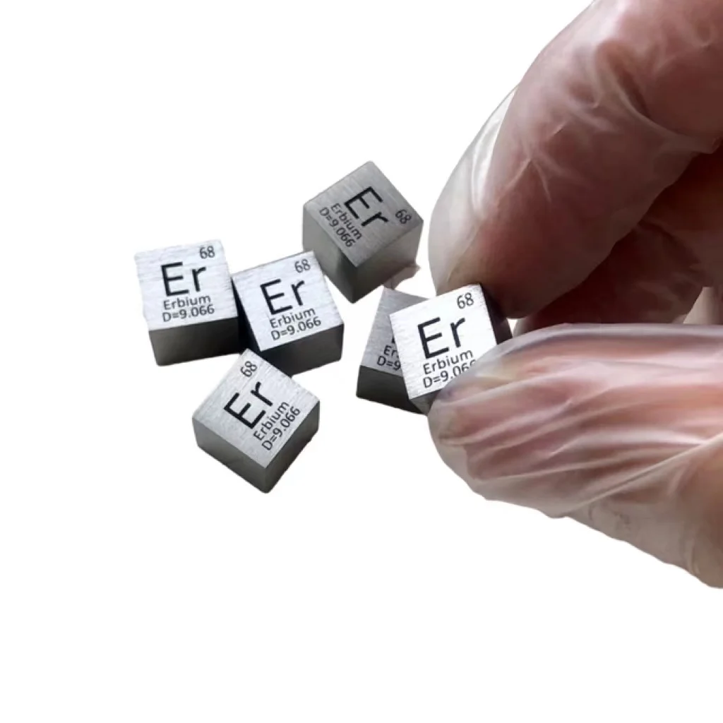 

5 PCS Free Shipping High Purity 99.9 Pure Erbium Er Carved Element Periodic Table 10mm Cube