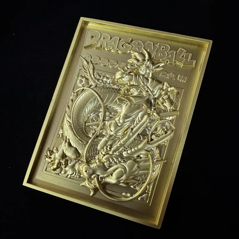 

Diy Dragon Ball металлическая карта резьба Сон Гоку 3D карта мультфильм Коллекционная карта аниме коллекция экшн-игрушки фигурки подарки