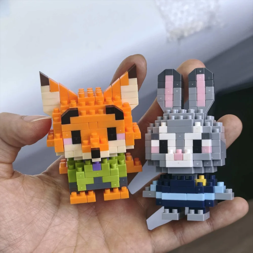 Disney Anime Cartoon Building Blocks Mickey Mouse mini Action toy LinaBell Figures Blocks Toys Bricks Assemble Toys Kids Gifts