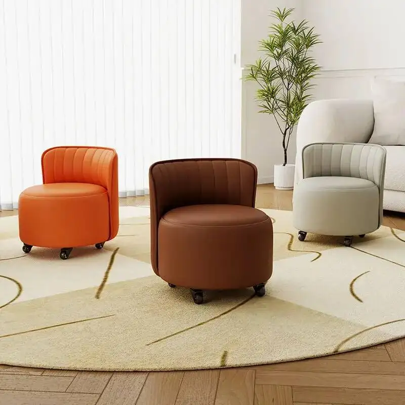Hot Shoe Changing Stool, Sofa, Small Chair, With Backrest, Multi-color, With Wheels, Soft Sofa