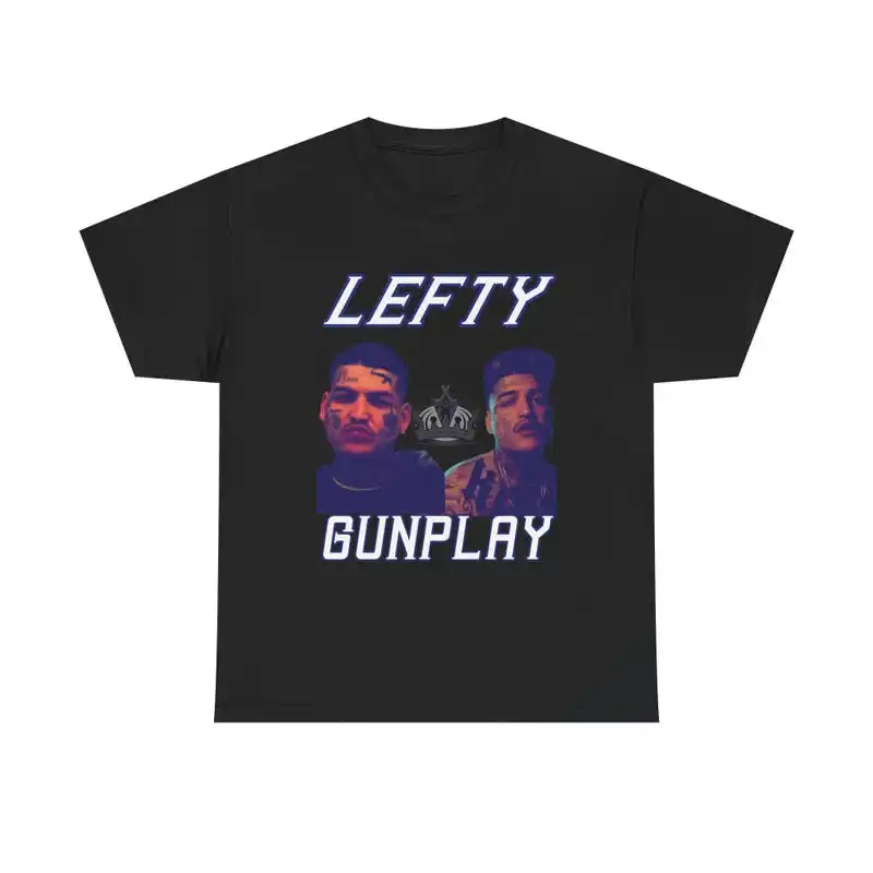 Lefty Gunplay Graphic T-Shirt, Los Angeles Latino Rapper, Hip-Hop Culture Tee ,Graphic Short Sleeve Crew Neck Cotton T-Shirt