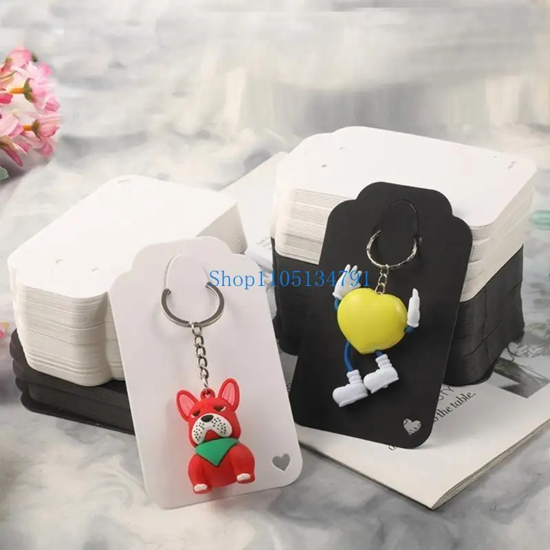 98km 100Pcs Keychain Display Cards Pendant Display Board Keychain Card Hold Cardboard
