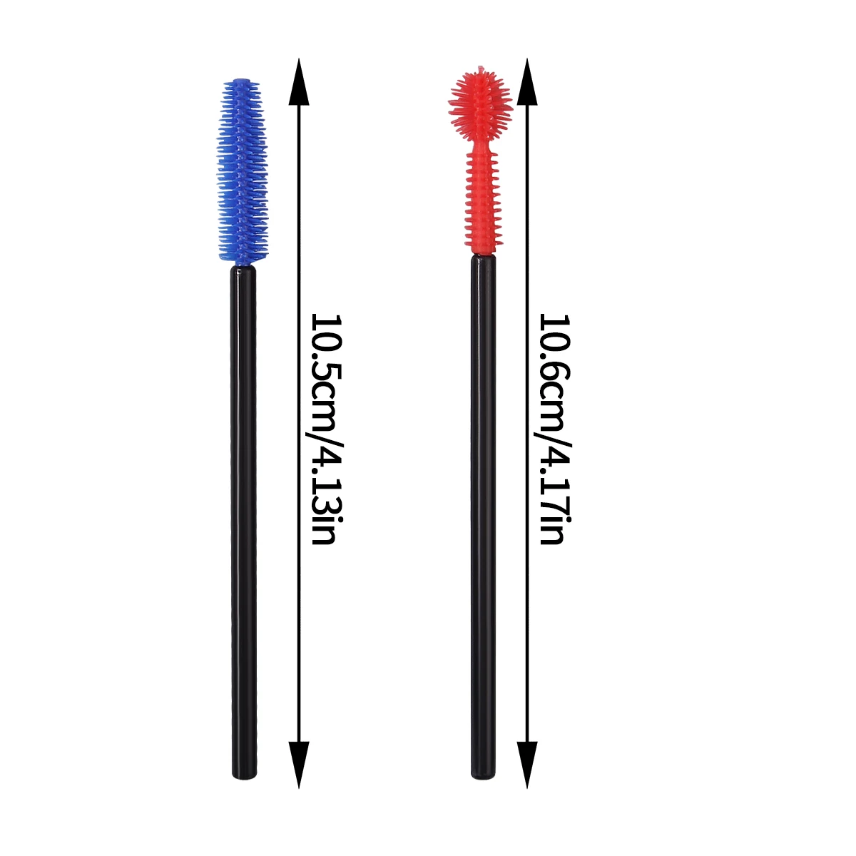 50/100PCS colored silicone mascara brush, mini multi-functional eyebrow comb, spiral eyelash curl, mascara brush