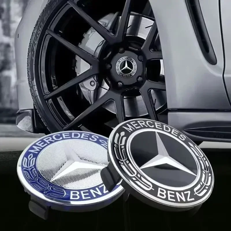 

4PCS 75mm Car Wheel Center Hub Caps Cover for Mercedes-Benz W241 W246 W251 X253 X205 A/B/C/E/GLA/CLA Class decorate Accessories