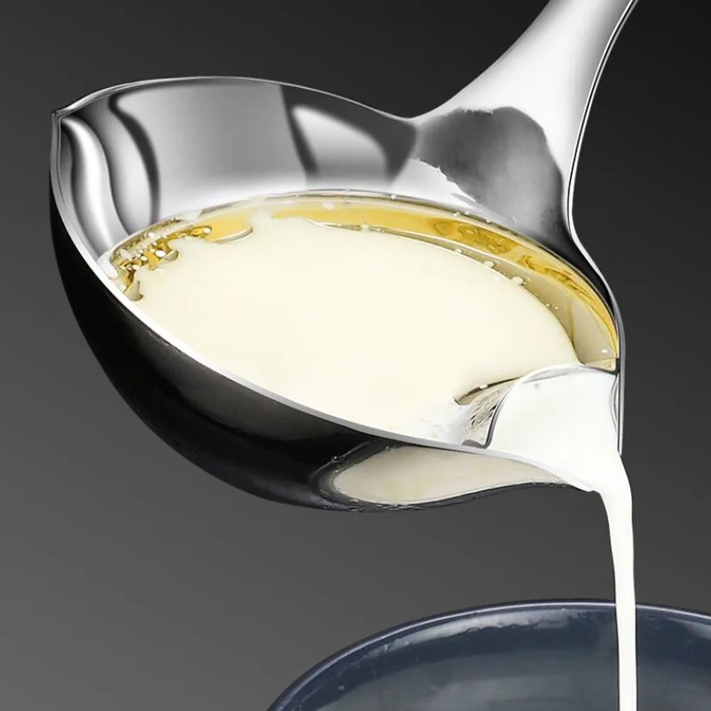 

Stainless Steel Soup Spoon Oil Separator 304 Kitchen Tool Hot Pot Filtering Scoop Easy Use Home Hotel Restaurant Gifts