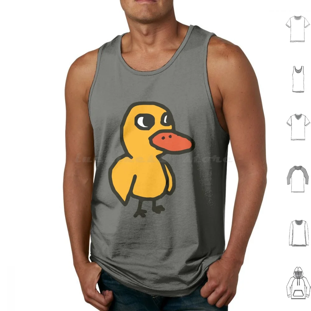 Mr. Duck Tank Tops Print Cotton Duck Song Duck Bar Tender Lemonade Grapes Got Any Grapes Annoying Yellow Kids Funny