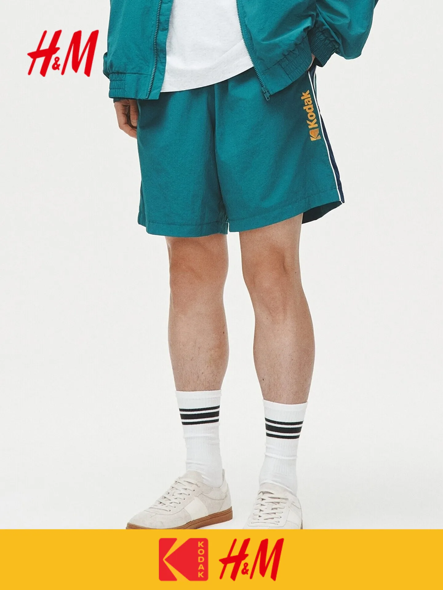 

H&M Kodal Men's Nylon Shorts Loose Fit Summer New Arrival 2026 Spring Collection Comfortable Breathable Lightweight Shorts