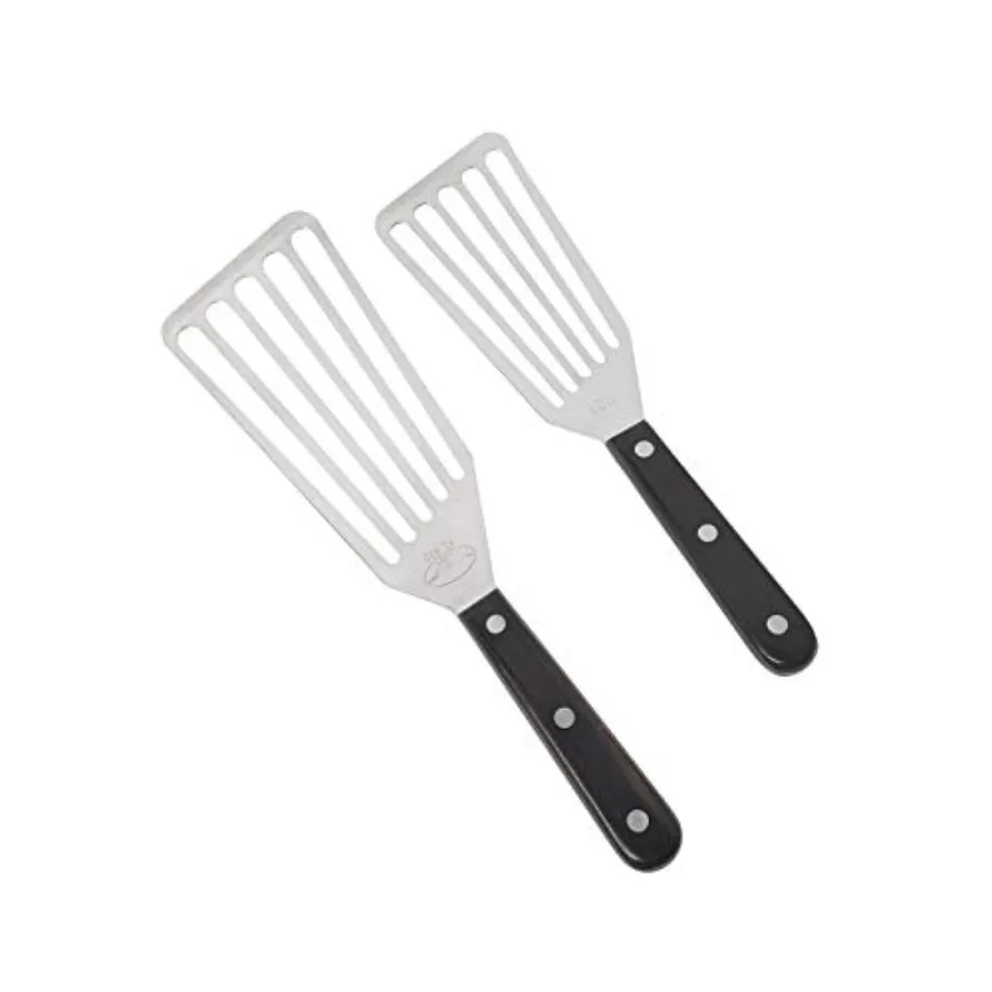 

Fish Spatula 2 Pack Stainless Steel Metal Spatula Slotted Spatulas for Cng Flipping Turning Frying and Grilling