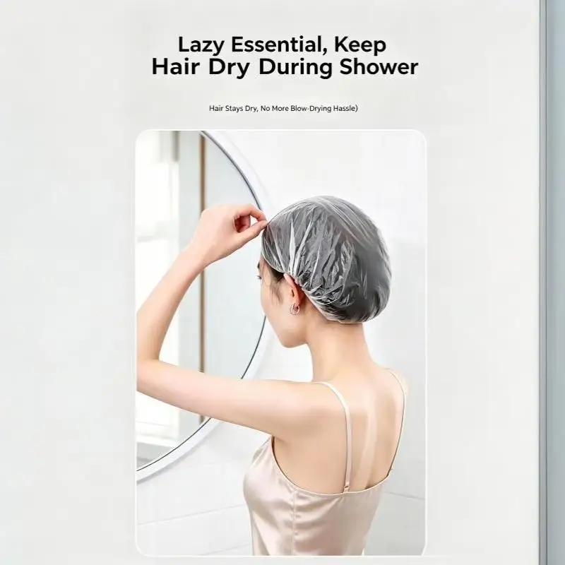 100 Pack Disposable Shower Caps Waterproof Hair Caps For Travel Deep Conditioning Unisex