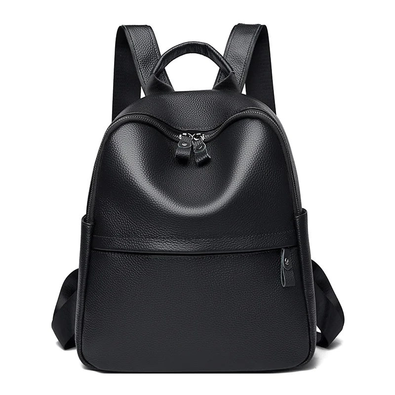 Backpack Men Fashion Genuine Leather Notebook Backpacks Travel Bags Preppy Style College Teenager School Bag Laptop Backbag