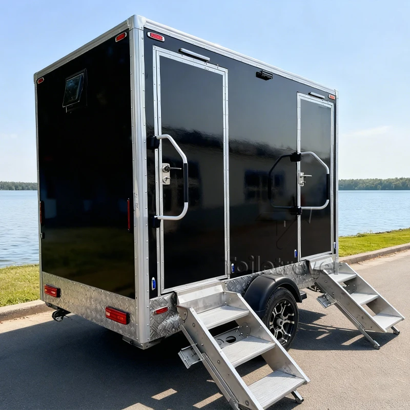High Quality Restroom Trailer Luxury Portable Washroom Trailer Luxury Mobile Toilet Mobile Camping Trailer with Bathroom