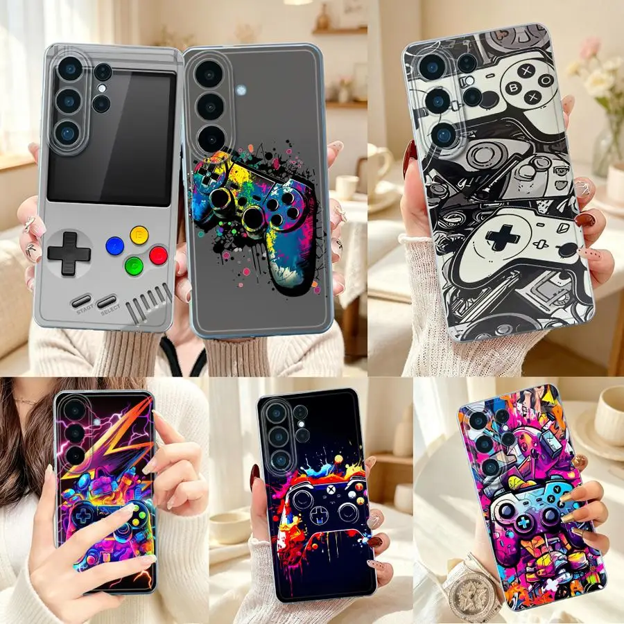 Hülle für Samsung Galaxy S26 Ultra S25 Edge S21 Note 20 Ultra 10 S23 S24 S26 S20 Plus S22 FE Handyhülle S25Ultra Game Controller