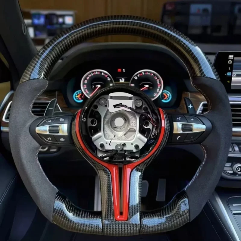Car Steering Wheel Carbon Fiber Leather For BMW F36 F30 F10 F15 F20 F22 F25 F32 M3 E46 E60 E90 Steering Wheel Car Accessories
