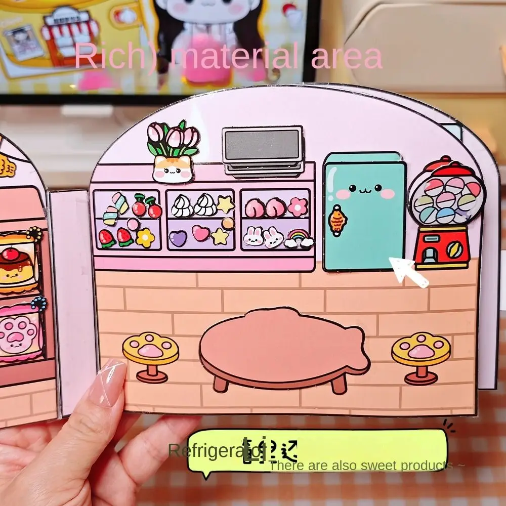 Handgefertigtes Material DIY Pinch Toy Book Frühes Lernen Bildungs ruhiges Buch Cartoon Puzzle Elements 3D Stickerbuch