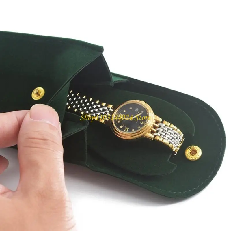 N5KE Portable Single Watch Storage Bag Travel Cases Double Sided Watch