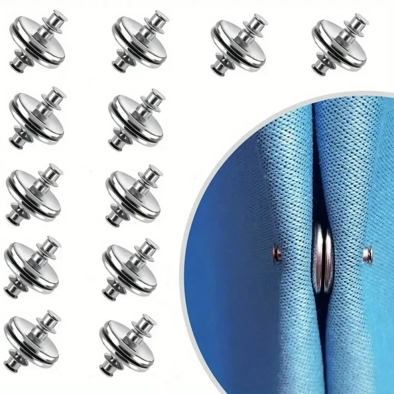 12/20 Pairs of Curtain Magnet Ties with Back Nails Modern Simple Suitable for Bedroom Office Curtain Magnetic Button Accessories image 6