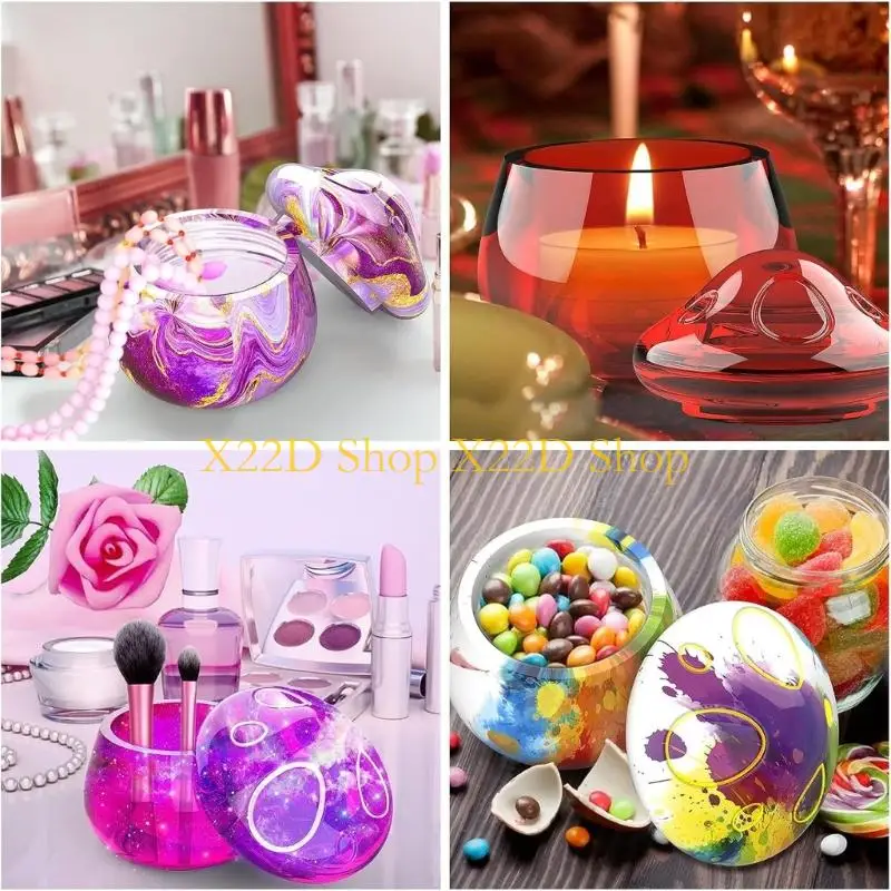 X22D Mushroom Jar Silicone Mold Set For Small Items Organization And Decoration