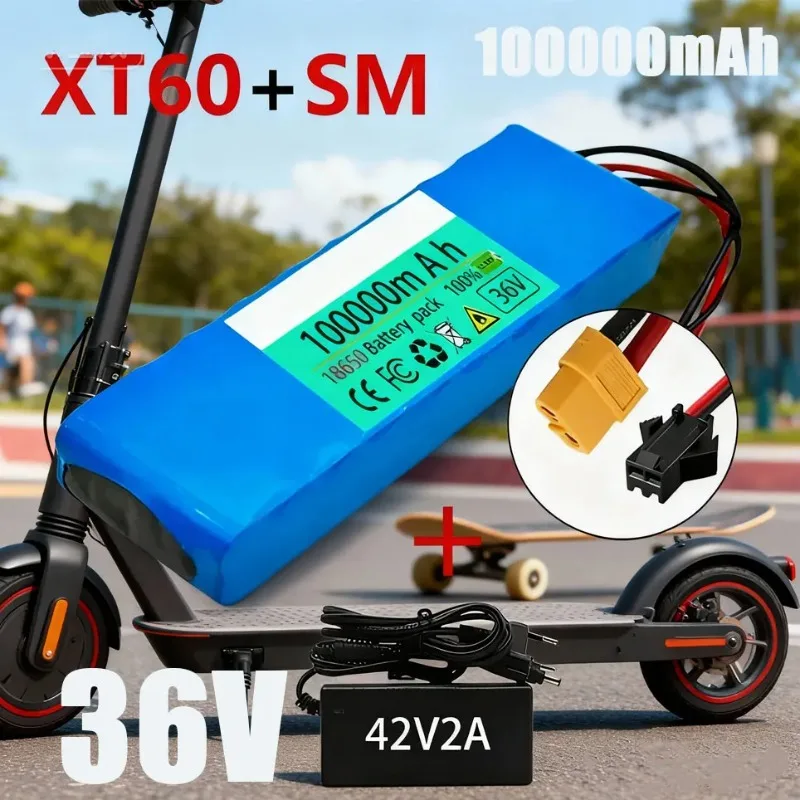 Elektroroller-Akkupack 36V 10S2P 10Ah 18650 500W 36V Lithium Li-Ion für Roller-Ersatz und -Upgrade