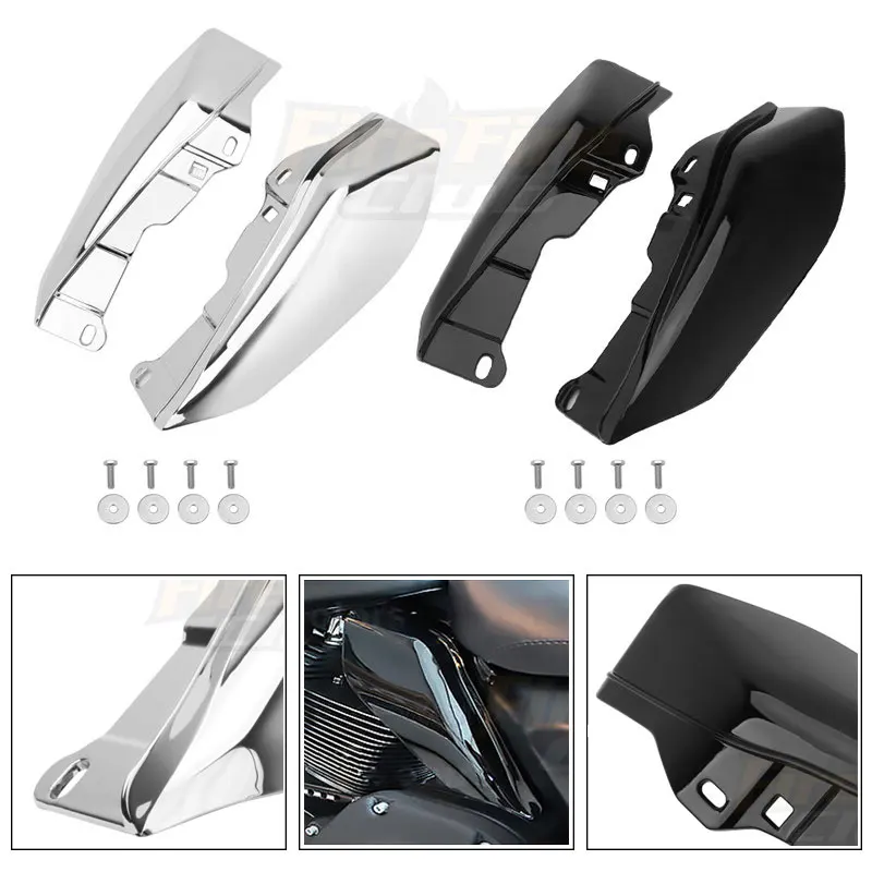 

Motorcycle Chrome Heat Shield Mid-Frame Air Deflector Trim for Harley Touring Street Glide FLHX 2009-2016 2015 2014 2013 2012 11