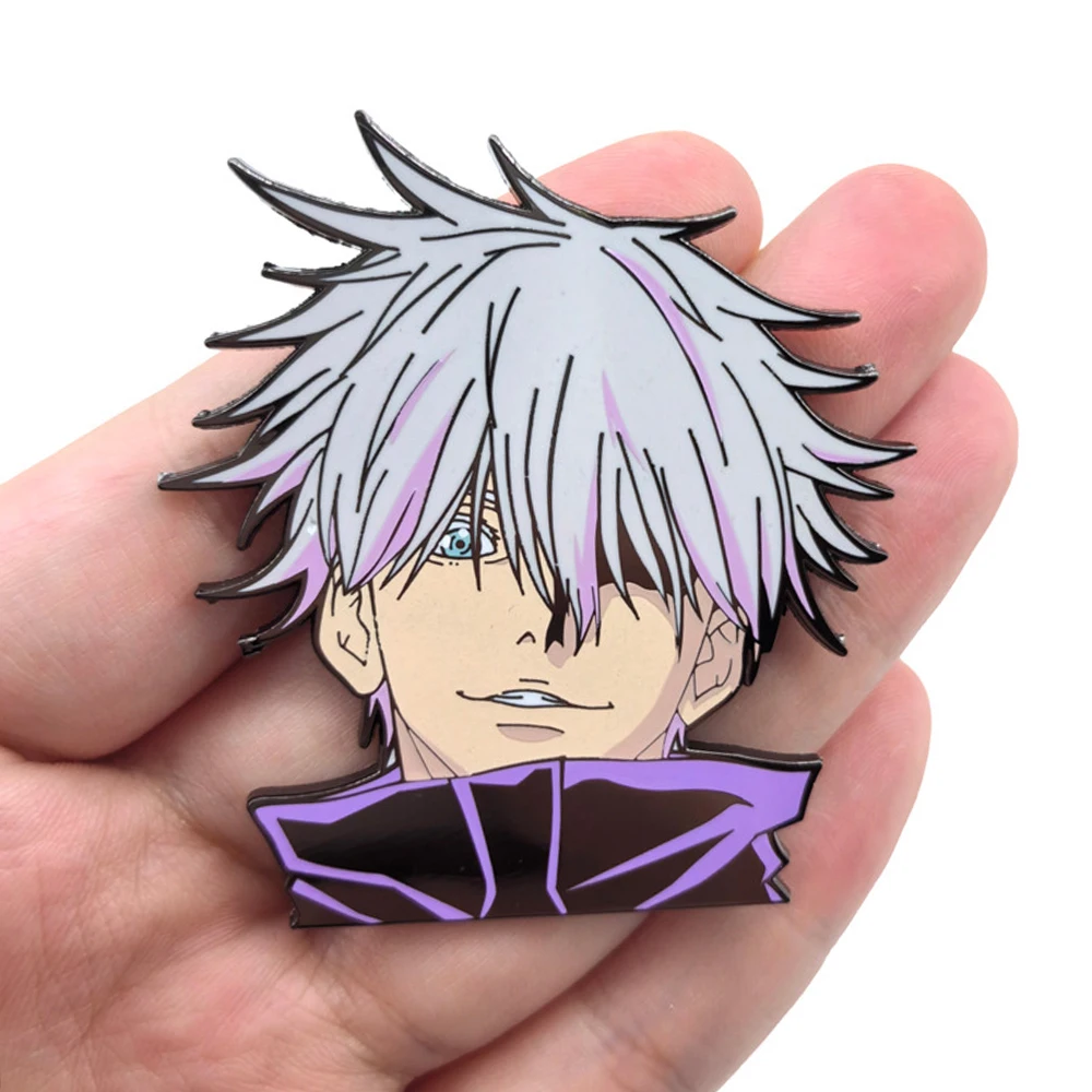 Jujutsu Kaisen Gojo Enamel Brooch Pin Anime Backpack Bag Lapel Jewelry Badge Accessory for Boys Girls Fans