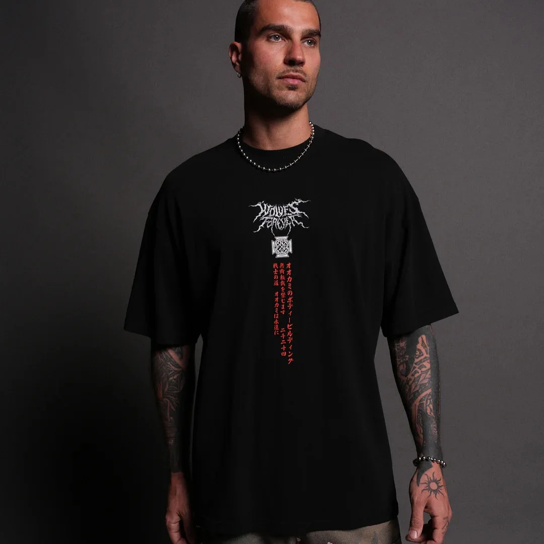 تي شيرت هانما باكي الفاخر كبير الحجم أسود أنيمي برو اختيار جرافيك تي شيرت هاراجوكو القوطي ملابس الشارع الشهير خمر y2k