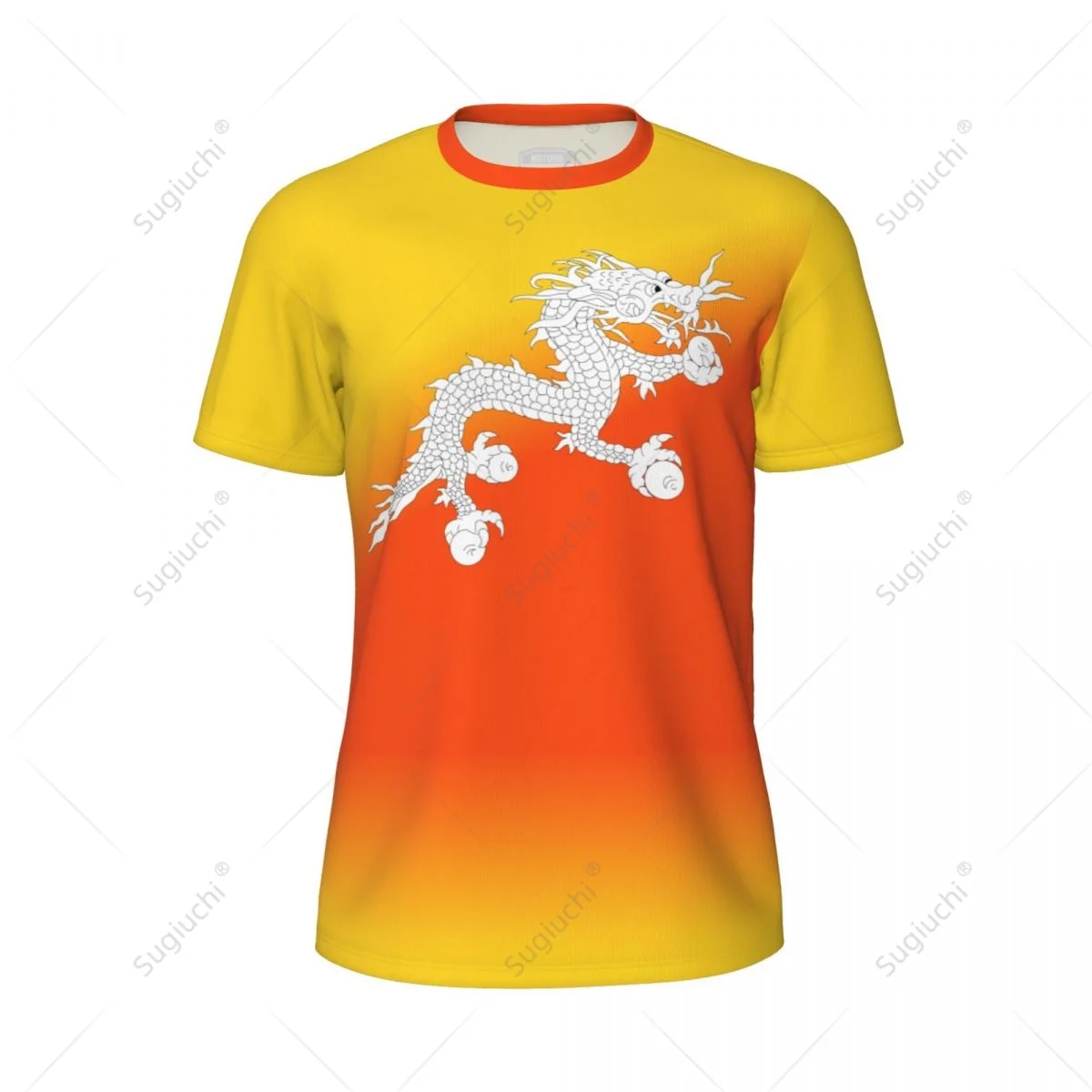 Sports Mesh T-shirt Bhutan Flag For Running Bike Soccer Tennis Football Fitness Tees 3D Printed Custom