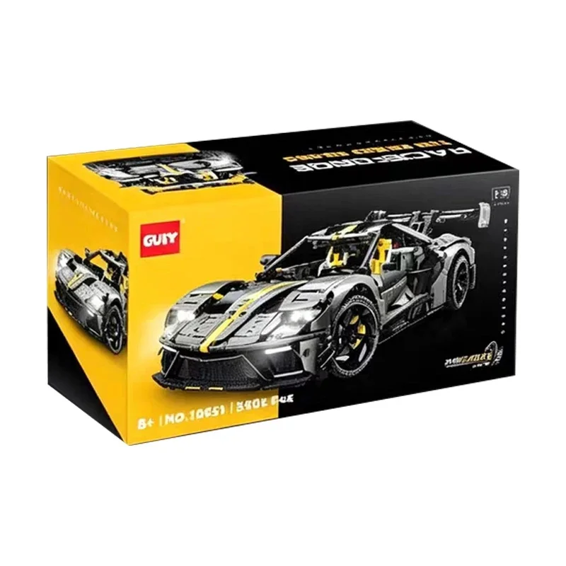 IN STOCK GULY 10651 Technical 1:8 RC Sports Car GT Building Blocks Bricks Assembling Model Toys for Boys Christmas Gift Set