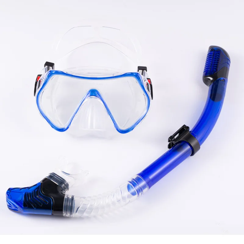 Water Sports Freedom Goggle Snorkel Set Men's and Women's Adult Large Frame Silicone Dive Mask Full Dry Rebreather Diving Gear