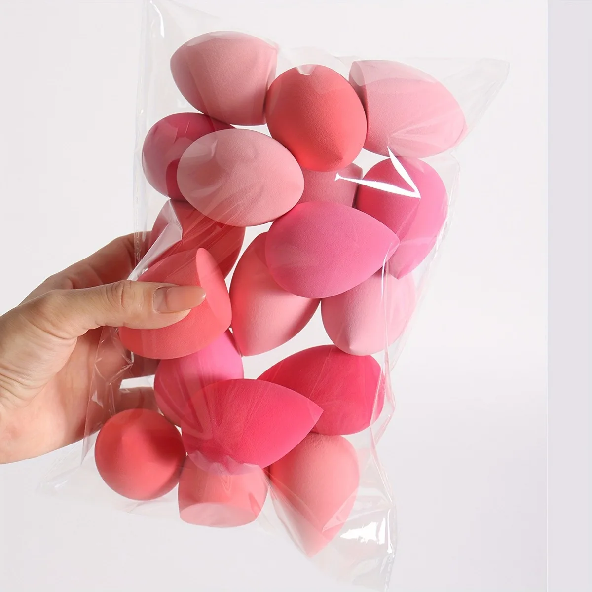 Conjunto de esponjas de maquiagem Ombre 5-10PCS - uso duplo vegano para líquido/pó |   Essentials para viagens sem látex, todos os tipos de pele