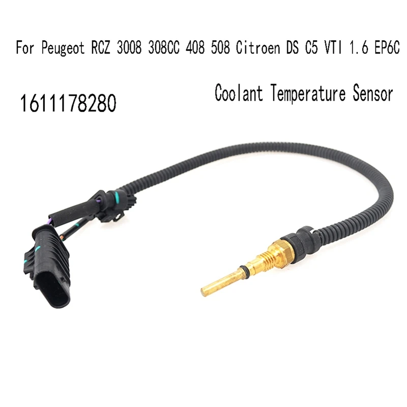 New Coolant Temperature Sensor 1611178280 For Peugeot RCZ 3008 308CC 408 508 Citroen DS C5 VTI 1.6 EP6C