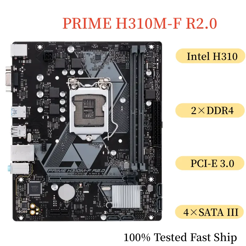 For ASUS PRIME H310M-F R2.0 Motherboard 32GB LGA1151 DDR4 uATX Mainboard 100% Tested Fast Ship