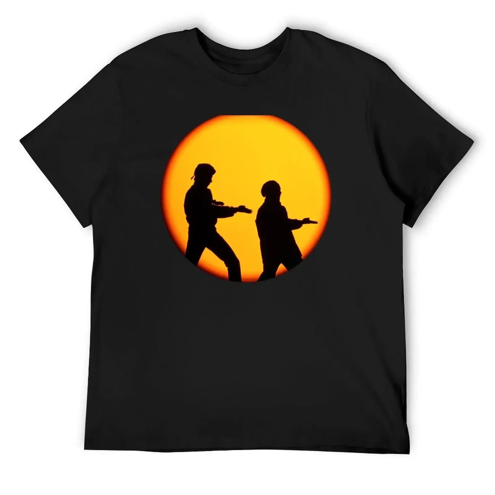 Karate Kid Sun Sillouette design T-Shirt blacks plain rapper graphic tees cute tops black t-shirts for men