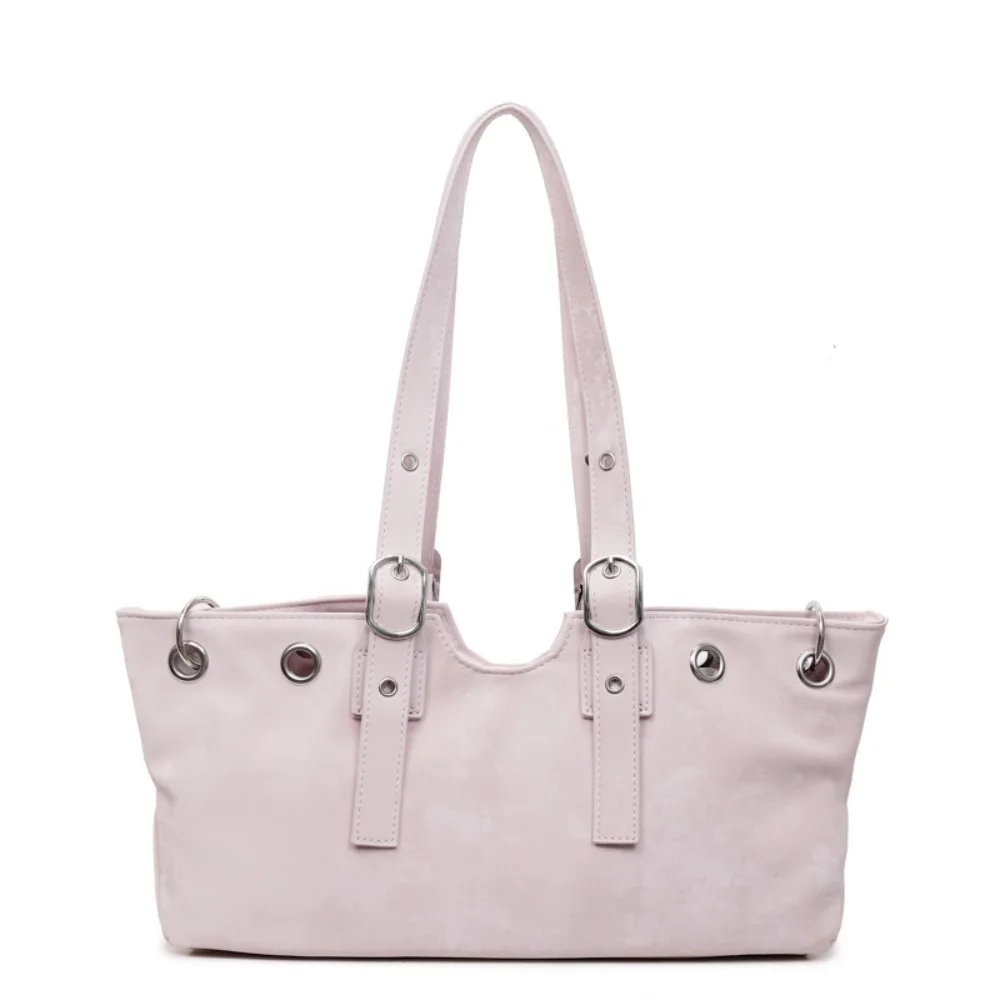 

Korean Style Matte PU Tote Bag Solid Color Tote Bag Large Capacity Handbag Ethnic Style Large Capacity Underarm Packs