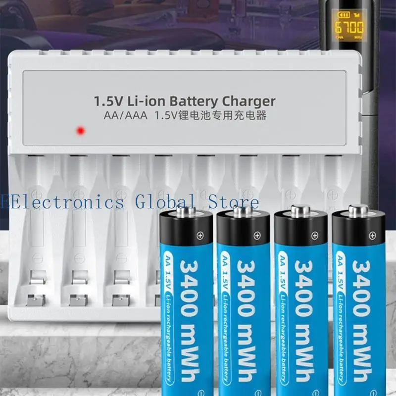 462B Portable MultiBattery for AA 3A Rechargeables Batteries with Safety Features Charging Hubs Charging Stations