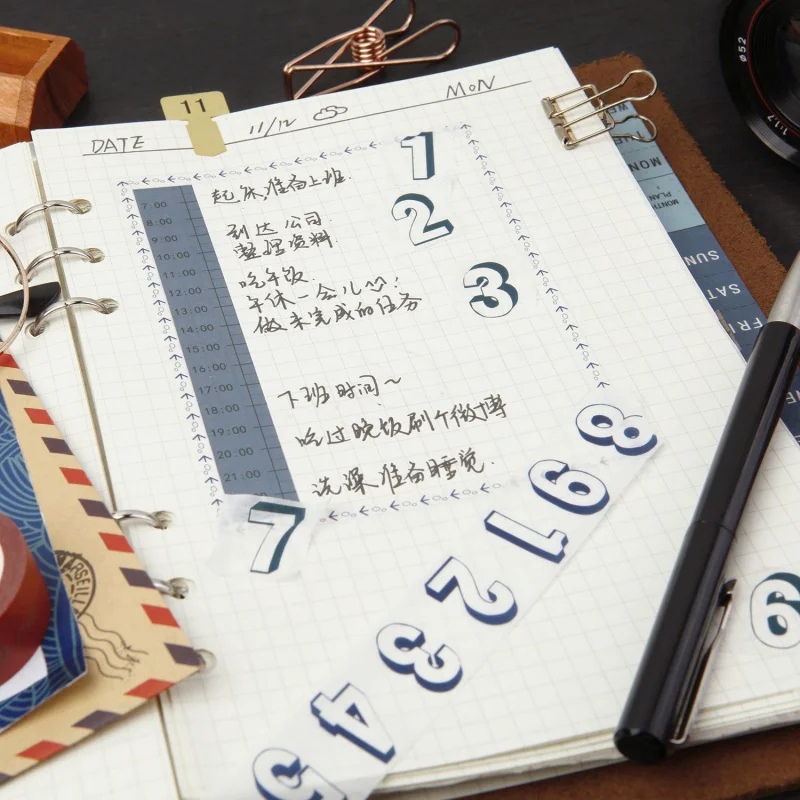 Custom Multifunctional Digital Tape Journal Album Diary Decoration Label Stickers Collage Gold Foil Washi Tape