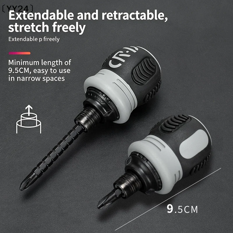 Ratchet Screwdriver Set Dual-Purpose Short Shaped Radish Head Screwdriver High Hardness Labor-Saving Screwdriver DIY Tools