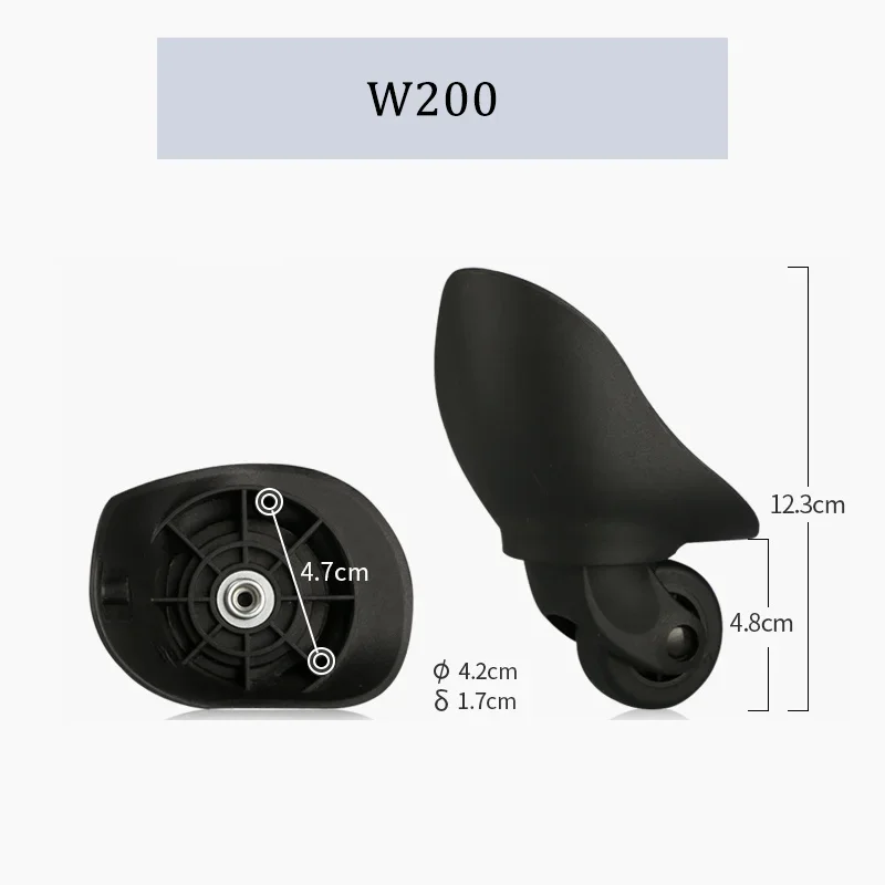 For W200  Wear-Resistant, Quiet Suitcase Wheels with Waterproof Multi-Directional Castors Sand and Mud-Resistant  Wheel Upgrade