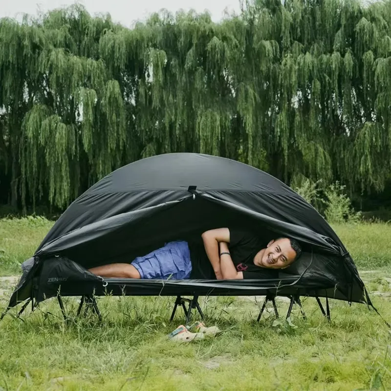 Outdoor Nature Hiking Camping Solo Rainproof Shelter Mesh Tent Mosquito Net Single-Layer 2000-3000mm Waterproof Index Four