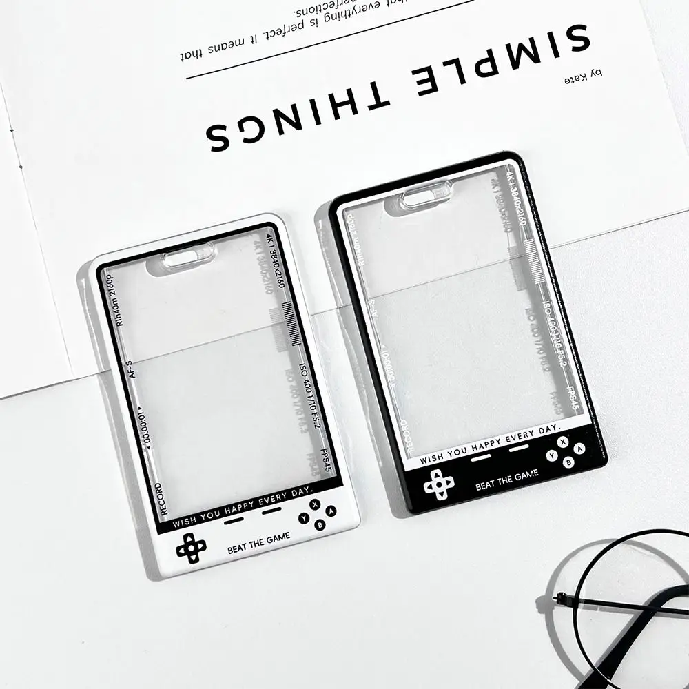 1Pcs Kpop Card Holder Display Transparent Student Card Protector with String Korean Fashion Photocard Holder Student Supplies