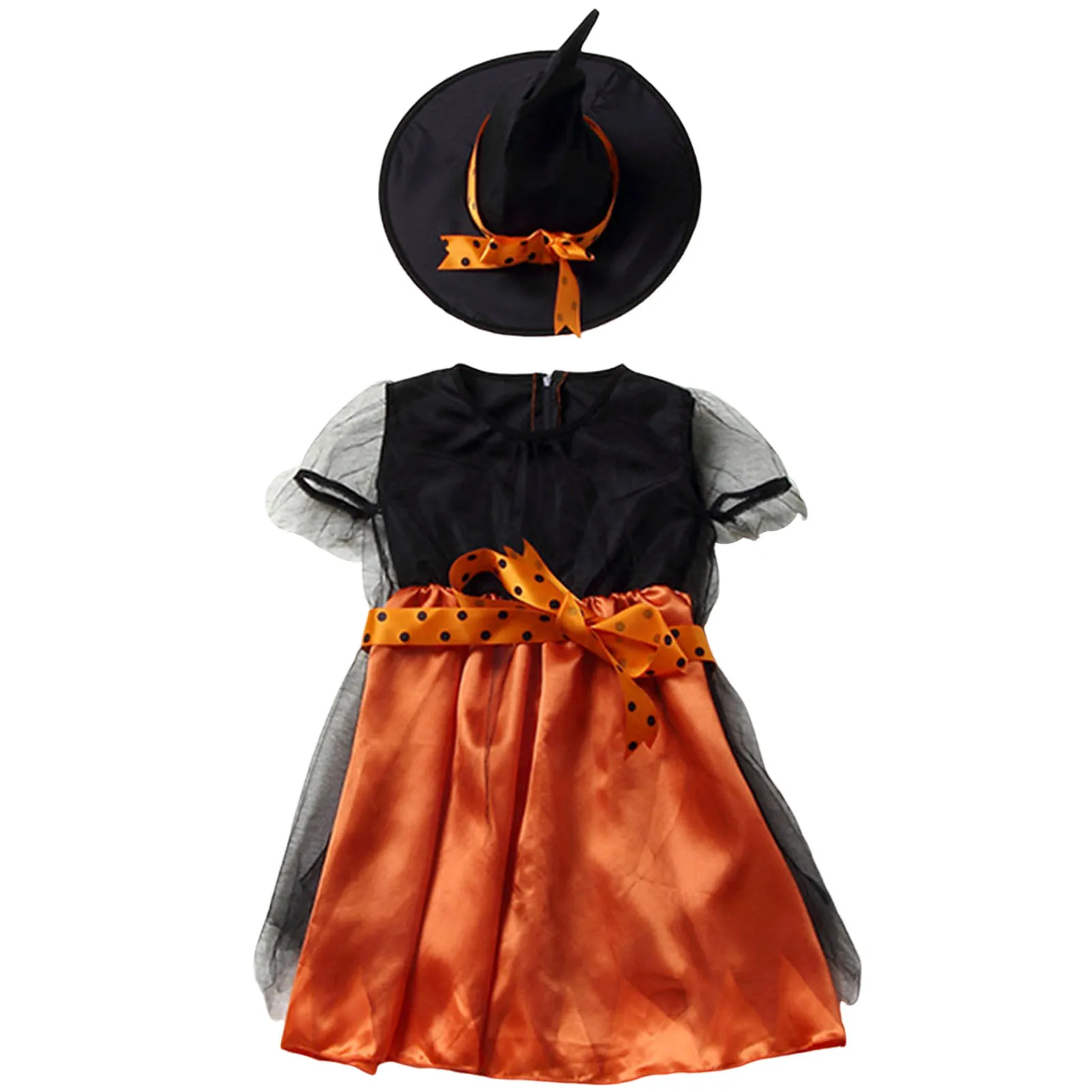 Conjunto de disfraces de Halloween de bruja, disfraz de bruja de cuento de hadas con sombrero para fiesta de cumpleaños y Festival